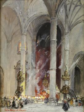 Cathedral Interior,the Canary Islands,1929 Artwork by Colin Campbell Cooper