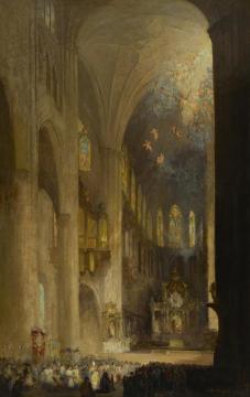 Cathedral Interior Artwork by Colin Campbell Cooper