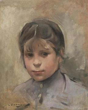 NiÑa (portrait Of A Girl) Artwork by Ramon Casas i Carbó