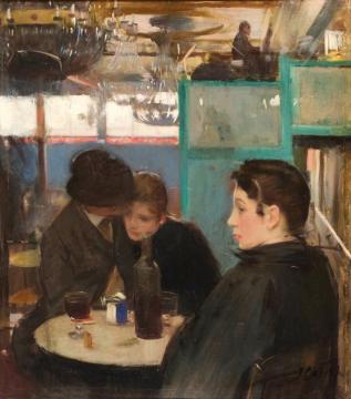 Moulin De La Galette Interior Artwork by Ramon Casas i Carbó