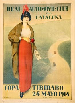Real Automóvil-club De Cataluña. Copa Tibidabo Artwork by Ramon Casas i Carbó