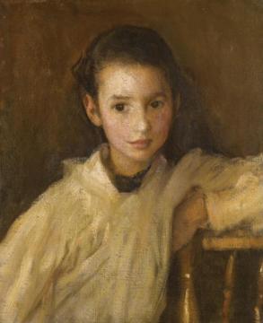 Portrait Of A Young Girl Artwork by Sir George Clausen
