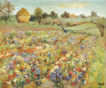 Poppy Field Artwork by Marcel Dyf