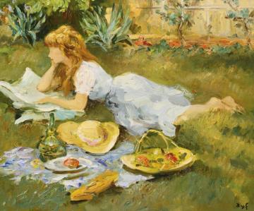 Claudine Piquenique Artwork by Marcel Dyf