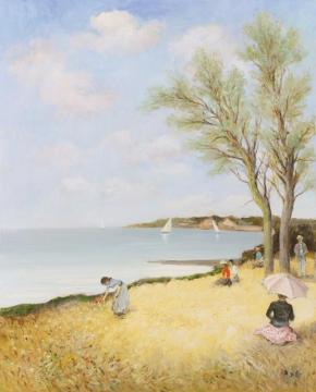 Cueillette De Fleurs En Bretagne Artwork by Marcel Dyf