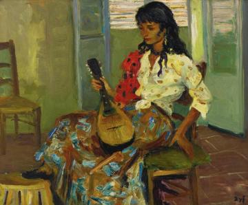 Gitane À La Mandoline Artwork by Marcel Dyf