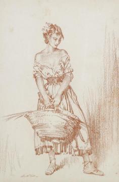 The Pretty Market Girl, La Noulte Sur RhÔne Artwork by Sir William Russell Flint