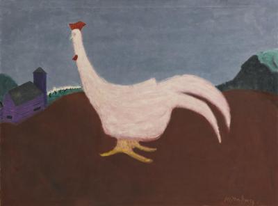 Pink Cock Artwork by Milton Avery