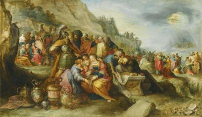 The Israelites, After Crossing The Red Sea, At The Tomb Of The Patriarch Joseph Artwork by Frans Francken II