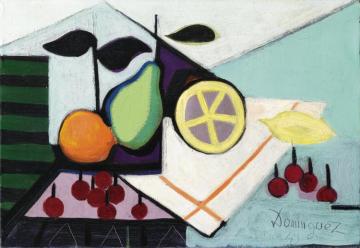 Composition Aux Citrons Et Aux Cerises Artwork by Oscar Dominguez