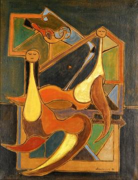 Deux Femmes Artwork by Oscar Dominguez