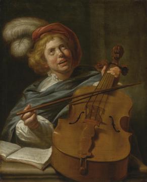 Cello Player Artwork by Judith Leyster