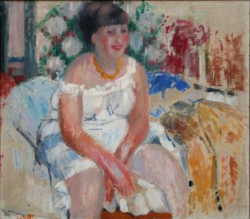 Woman On The Bedside Artwork by Rik Wouters