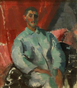 Self-portrait With Black Bandage Artwork by Rik Wouters
