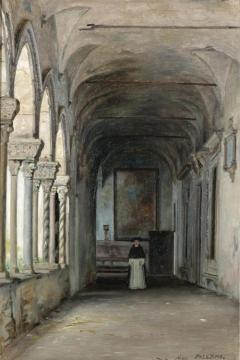 Munk I Kloster (monk In A Cloister) Artwork by Martinus Rorbye