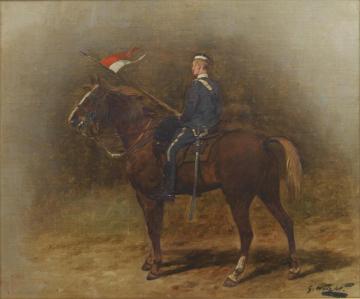 A Mounted Trooper Of The 17th Lancers,circa 1890 Artwork by George Wright