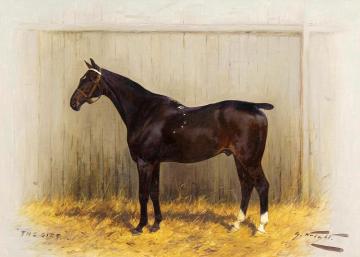 Bay Horse In Stable Artwork by George Wright