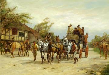 A Coaching Scene Artwork by George Wright