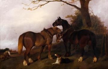 A Rest From Ploughing Artwork by George Wright