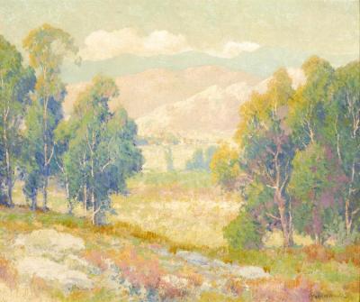 Hills At Riverside, California Artwork by Maurice Braun