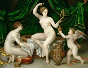 Venus At Her Toilet Artwork by Fontainebleau School