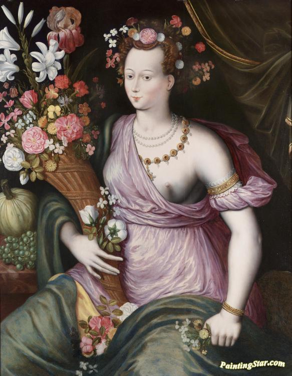 Portrait Of A Lady As Ceres Artwork by Fontainebleau School