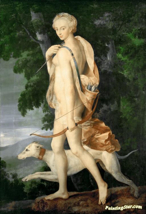 Diane The Huntress Artwork by Fontainebleau School