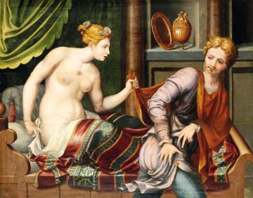 Joseph Und Die Frau Des Potiphar Artwork by Fontainebleau School