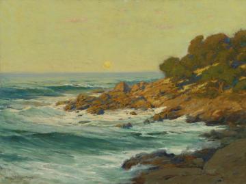 Sunset Light Near Monterey Artwork by Charles Partridge Adams