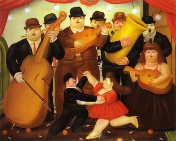 Dance In Colombia,1980 Artwork by Fernando Botero