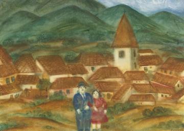 Pareja En El Valle Artwork by Fernando Botero