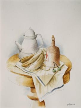 Still Life With Bananas Artwork by Fernando Botero