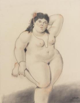 Standing Nude Artwork by Fernando Botero