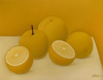 Still Life With Oranges,1967 Artwork by Fernando Botero
