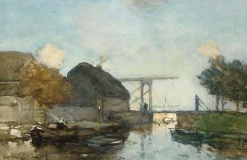 A Canal Scene Artwork by Jan Weissenbruch