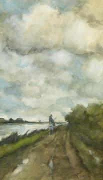 A Horseman On A Towpath Near Noorden Artwork by Jan Weissenbruch
