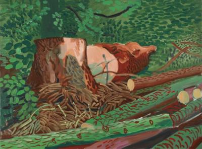 Felled Totem, September 8th 2009 Artwork by David Hockney