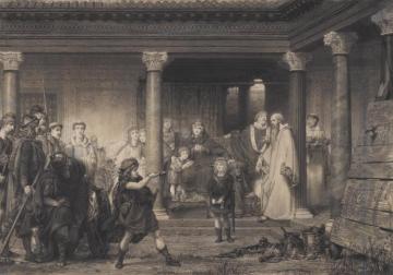 Education Of The Children Of Clovis(study) Artwork by Sir Lawrence Alma Tadema