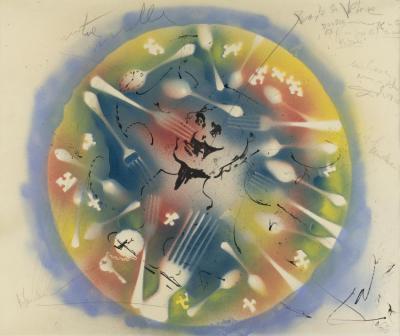 Study For Double Image - Apparition Of The Invisible Bust Of Voltaire Artwork by Salvador Dalí