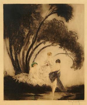 Bathers Artwork by Louis Icart