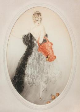 Broken Basket Artwork by Louis Icart