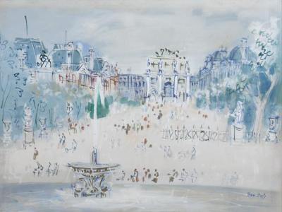 Paris, Bassin Des Tuileries Artwork by Jean Dufy