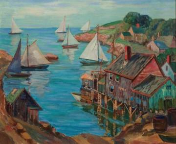 Pigeon Cove,1930 Artwork by Fern Isabel Coppedge