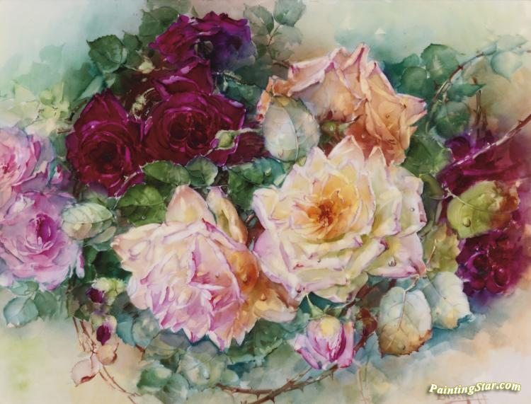 Roses Artwork by Franz Bischoff