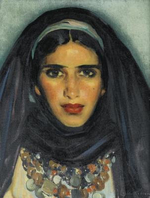 Portrait Of A Young Moroccan Girl Artwork by José Cruz Herrera