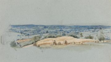 A Surrey Landscape Artwork by James Thomas Linnell