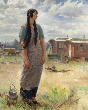 Beulah,the Gypsy Girl Artwork by Dame Laura Knight