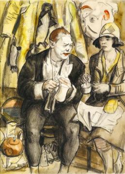 Clowns' Refreshment Artwork by Dame Laura Knight