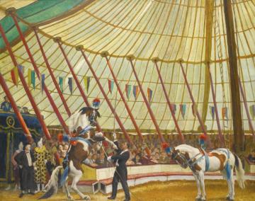 Under The Big Top Artwork by Dame Laura Knight