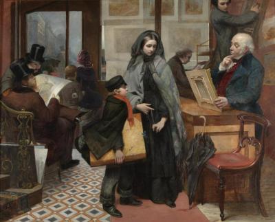 Nameless And Friendless, The Rich Man's Wealth Is His Strong City Artwork by Emily Mary Osborn